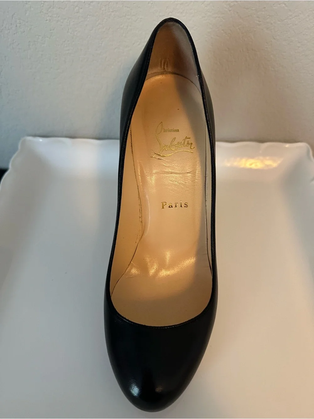 Christian Louboutin Filo 120 Black Leather Platform Pump